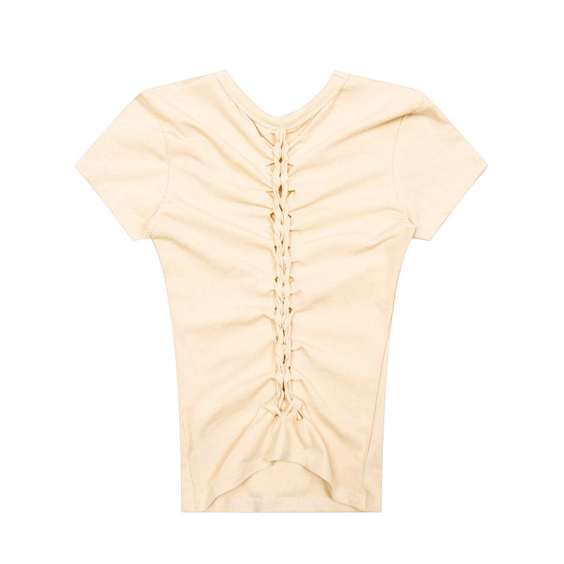 Trendy T-Shirt With Cutout Back